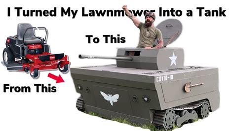 turned  lawnmower   tank lawnmower conversion youtube