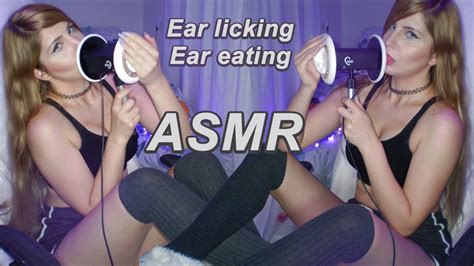 asmr 👅 ear licking and ear eating 👅 youtube