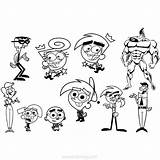 Fairly Oddparents Odd Cosmo Wanda Timmy Xcolorings Poof sketch template
