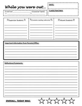 substitute teacher feedback form substitute teacher substitute