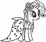 Little Pony Rarity Coloring Magic Friendship Beautiful sketch template