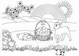 Spring Pages Coloring Easter Kids Printable Colouring Season Pretty Nature Print sketch template