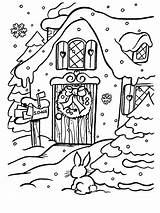 Coloring Christmas Pages Xmas Fireplace Alone Village Town Printable House Santa Sheets Color Print Printables Houses Getcolorings Winter Colouring Worksheets sketch template