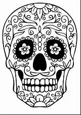 Coloring Pages Dia Muertos Los Skulls Printable Dead Print Skeleton Getcolorings Color sketch template