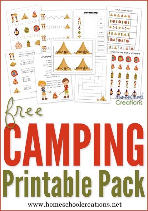 camping preschool pack  preschool printables