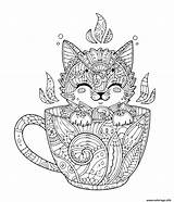 Chaton Detente Adulte Relaxation Kitten Gratuit 2104 Coloriages Chats sketch template