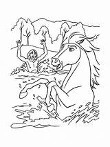 Spirit Coloring Pages Printable Stallion Horse Kids Dreamworks Lineart Books Drawings sketch template