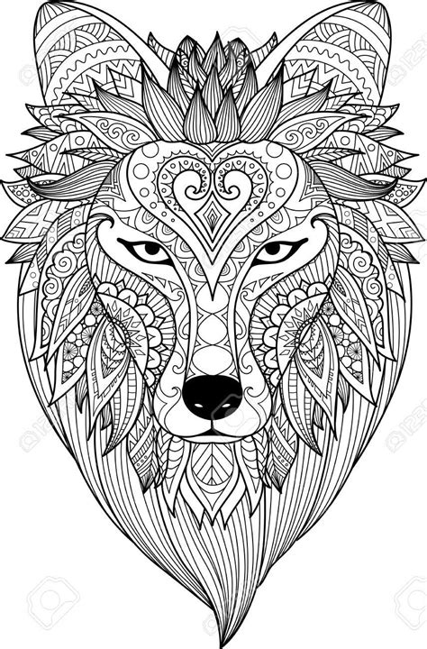 wolf head coloring pages  adults ryan fritzs coloring pages