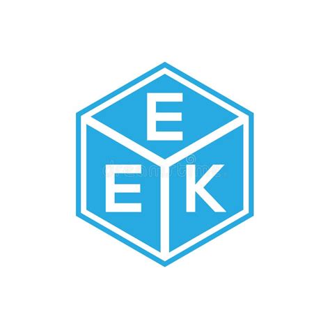 eek letter logo design  black background eek creative initials letter logo concept stock
