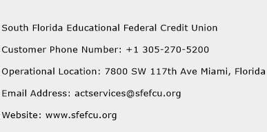 south florida educational federal credit union number south florida educational federal credit
