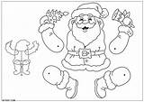 Hampelmann Weihnachtsmann Basteln Pantin Santa Knutselen Kerstman Claus Jumping Jack Noël Père Craft Noel Pere Bricolages Bricolage Große Abbildung Herunterladen sketch template