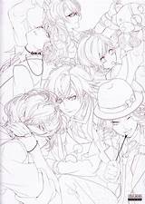Lovers Diabolik Coloring Pages Anime Vk Colouring Mystic Messenger Manga sketch template