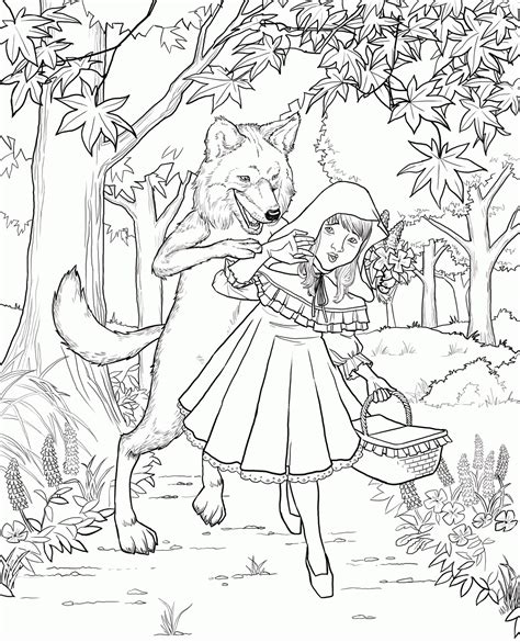 red riding hood colouring picture quality coloring home