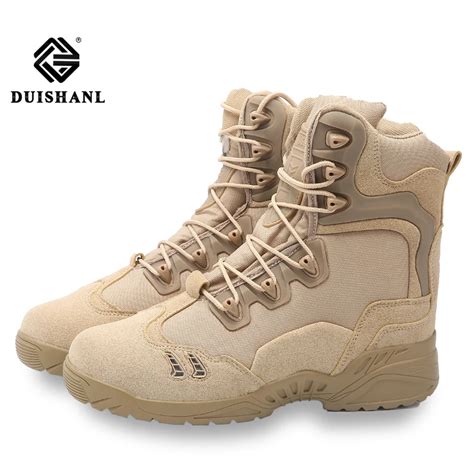 duishanl tactical boots men black desert safety army shoes reathable military assault combat