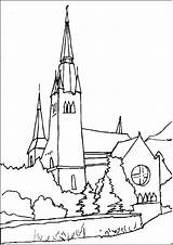 Kirche Hohe Malvorlage Malvorlagen sketch template
