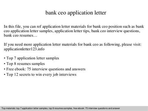 bank application letter cover letter  bank job samples templates  sample