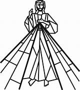 Divine Mercy sketch template