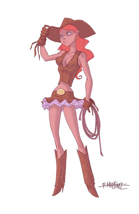 cowgirl comic style art character design girl female character design