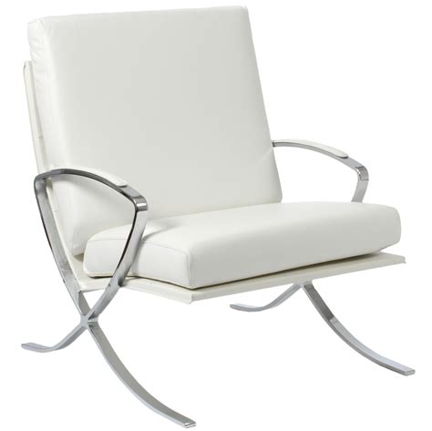 usage  white leather armchair