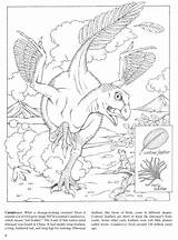 Dinosaur Feathered Dinosaurs Dover Publications Reptiles Doverpublications sketch template