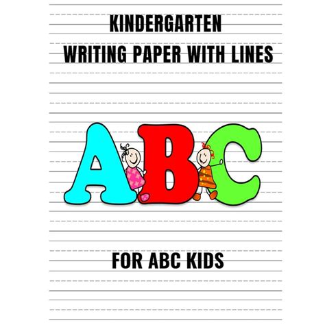 kindergarten writing paper  lines  abc kids writing paper