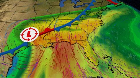 severe storms tornadoes heavy rain threaten the south through new