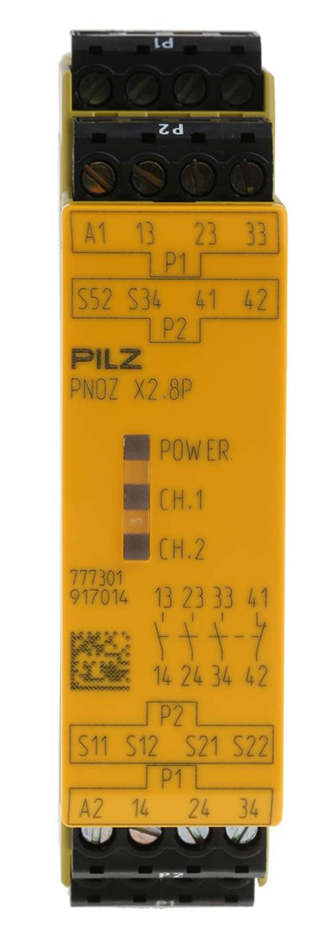 pilz pilz pnoz xp series dual channel emergency stop light beamcurtain safety