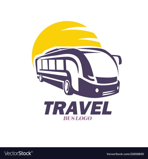 modern bus symbol stylized icon  logo vector image
