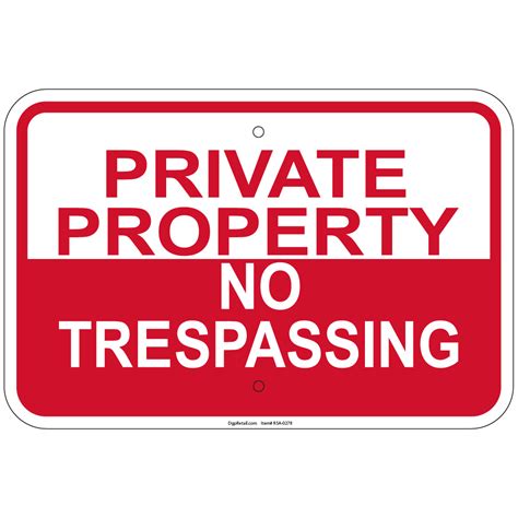 Private Property No Trespassing 8 X12 Aluminum Signs Ebay
