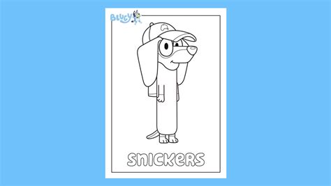 print   colouring sheet  blueys friend snickers