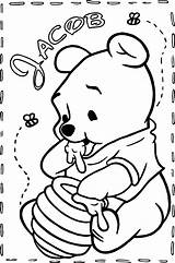 Pooh Winnie Coloring sketch template