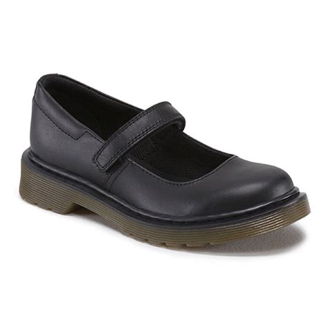 dr martens maccy softy youth black mary jane style school shoe
