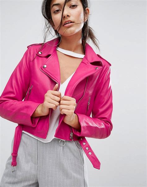 bershka leather  biker jacket pink pink biker jacket vegan leather moto jacket faux