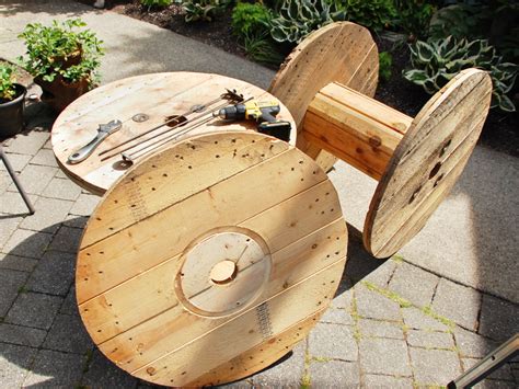 cable spool patio table indecision cake