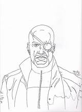 Fury Nick Coloring Pages Lego Template Sketch Search Samuel Jackson sketch template