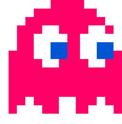 Image For 8 Bit Pacman Ghost Mrs Pac Man Ghost