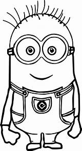 Minion Coloring Pages Basic Cute Color Kids Minions Drawing Wecoloringpage Bookmarks Cartoon Birthday Para Colorear Book Fun Sheets Printable Print sketch template