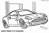 Coloring Martin Aston Cars Pages V12 Vanquish Car Transport Printable Supercoloring Ij Oda 2126 Boys Drawing Sports sketch template