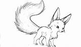 Kitsune Tails Pets Arctic Tailed Getcolorings Coloringfolder sketch template