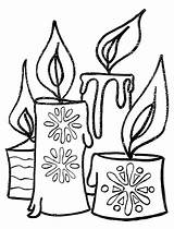 Navidad Para Colorear Velas Dibujos Dibujo Navideños Imprimir sketch template