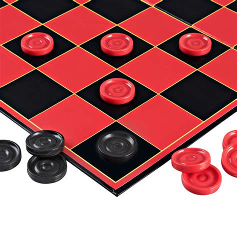 point games classic checkers board game  super durable board  folding board game