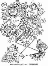 Coloring Pages Adult Adults Colouring Another Color Shutterstock Printable Book Sheets Quotes Getdrawings Valentines Letter Getcolorings Mandala Valentine Kolorowanki Choose sketch template