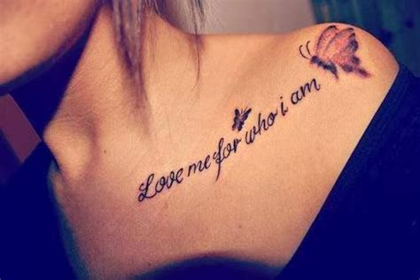 Always Love Tattoo On Collarbone