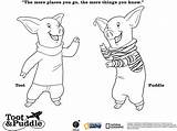Toot Puddle Colorir Pegar Recortar Barney Desenhos Imprima Ratinho Vamos Porquinhos sketch template