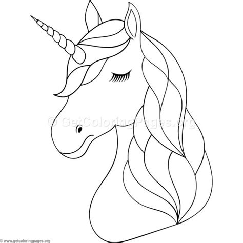 unicorn head coloring pages https