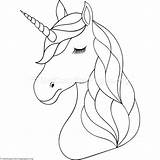 Unicorn Coloring Head Pages Easy Drawing Print Outline Kids Printable Getcoloringpages Template Pattern Colouring Sheets Color Drawings Simple Silhouette Painting sketch template