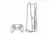 Playstation Ps5 Playstation5 Game sketch template