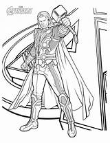Thor Avengers Coloring sketch template