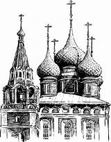 Rusland Kathedraal Yaroslavl sketch template