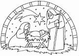 Nativity Coloring Pages Getcolorings sketch template